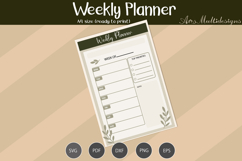 Weekly Planner Printable SVG Product Image 2