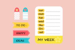 Weekly planner paper template with sticker Product Image 1