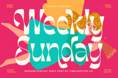 Weekly Sunday - Modern Display Serif Font Product Image 1