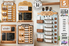 Weekly Menu Planner Boards Laser Cut Bundle|Home Kitchen SVG Product Image 1