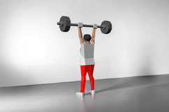 Weightlifter girl - 3d papercraft Product Image 2
