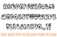 Weird Monsters Cartoon Font Letters Cute Typography ABC OTF Product Image 2