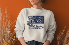 Weird Teachers Build Character SVG - Funny Teacher Raccoon Product Image 2