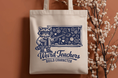 Weird Teachers Build Character SVG - Funny Teacher Raccoon Product Image 3