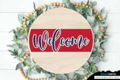 Welcome SVG, 4th Of July Round Sign SVG Design Product Image 3