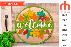 leaves sign svg, floral sign svg, leaf hanger svg, layered welcome sign svg, autumn circle sign dxf, fall door sign svg, round hanging sign svg, laser cut file, harvest sign svg, thanksgiving sign svg, wood floral sign svg, outdoor sign svg, backyard sign