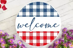 Welcome SVG, 4th Of July Round Sign SVG Design Product Image 3