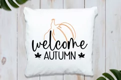 Welcome autumn SVG , Autumn Pumpkin SVG , Autumn SVG Product Image 3