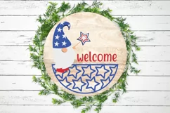 Welcome SVG, 4th Of July Round Sign SVG Design Product Image 3