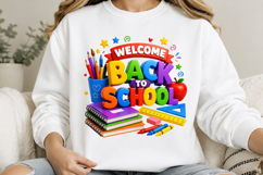 Welcome Back To School Sublimation PNG Product Image 3
