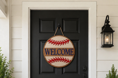 Baseball Welcome Sign SVG | Softball Door Hanger Laser File Product Image 4
