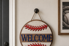 Baseball Welcome Sign SVG | Softball Door Hanger Laser File Product Image 3