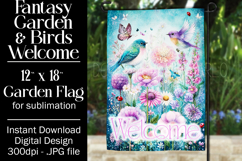 Fantasy Garden Flag, Welcome Garden Flag Sublimation, d10 Product Image 1