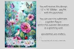Fantasy Garden Flag, Welcome Garden Flag Sublimation, d2 Product Image 2