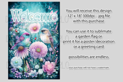 Fantasy Garden Flag, Welcome Garden Flag Sublimation, d5 Product Image 2
