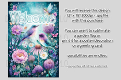 Fantasy Garden Flag, Welcome Garden Flag Sublimation, d7 Product Image 2