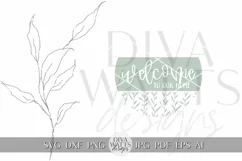 Welcome To Our Home SVG Farmhouse Door Hanger SVG Product Image 2
