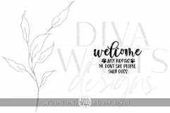 Welcome SVG Dog Lover's SVG Welcome Dogs Door Hanger SVG Product Image 2