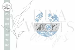 Welcome SVG Winter Door Hanger SVG Winter Sign svg Product Image 2