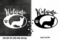 Welcome Dog Sign SVG|Gorgi SVG|Welcome Gorgi Laser Cut File