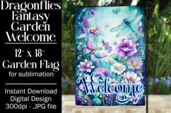 Dragonflies Garden Flag, Fantasy Garden Welcome Flag, f10 Product Image 1