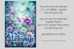Dragonflies Garden Flag, Fantasy Garden Welcome Flag, f10 Product Image 2