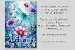 Dragonflies Garden Flag, Fantasy Garden Welcome Flag, f12 Product Image 2