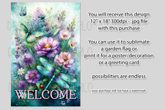 Dragonflies Garden Flag, Fantasy Garden Welcome Flag, f13 Product Image 2