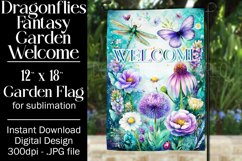 Dragonflies Garden Flag, Fantasy Garden Welcome Flag, f15 Product Image 1