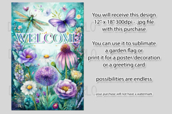 Dragonflies Garden Flag, Fantasy Garden Welcome Flag, f15 Product Image 2