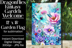 Dragonflies Garden Flag, Fantasy Garden Welcome Flag, f18 Product Image 1