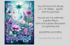 Dragonflies Garden Flag, Fantasy Garden Welcome Flag, f19 Product Image 2