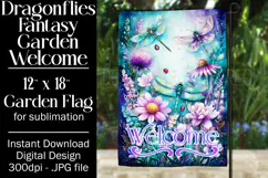 Dragonflies Garden Flag, Fantasy Garden Welcome Flag, f1 Product Image 1