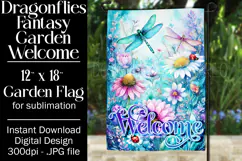 Dragonflies Garden Flag, Fantasy Garden Welcome Flag, f20 Product Image 1