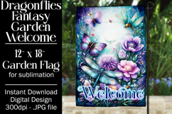 Dragonflies Garden Flag, Fantasy Garden Welcome Flag, f21 Product Image 1