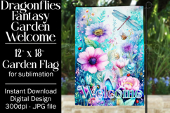 Dragonflies Garden Flag, Fantasy Garden Welcome Flag, f22 Product Image 1