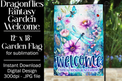 Dragonflies Garden Flag, Fantasy Garden Welcome Flag, f23 Product Image 1