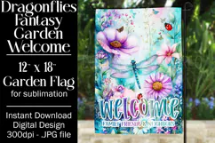 Dragonflies Garden Flag, Fantasy Garden Welcome Flag, f24 Product Image 1