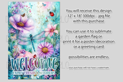 Dragonflies Garden Flag, Fantasy Garden Welcome Flag, f24 Product Image 2