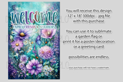 Dragonflies Garden Flag, Fantasy Garden Welcome Flag, f25 Product Image 2