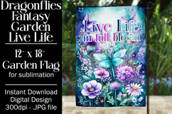 Dragonflies Garden Flag, Fantasy Garden Live Life Flag, f30 Product Image 1