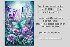Dragonflies Garden Flag, Fantasy Garden Live Life Flag, f30 Product Image 2