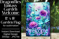 Dragonflies Garden Flag, Fantasy Garden Welcome Flag, f3 Product Image 1