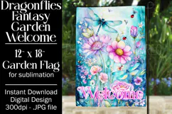 Dragonflies Garden Flag, Fantasy Garden Welcome Flag, f4 Product Image 1