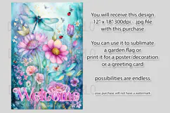 Dragonflies Garden Flag, Fantasy Garden Welcome Flag, f4 Product Image 2