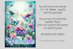 Dragonflies Garden Flag, Fantasy Garden Welcome Flag, f5 Product Image 2
