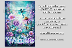 Dragonflies Garden Flag, Fantasy Garden Welcome Flag, f6 Product Image 2