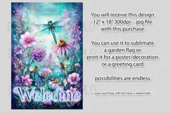 Dragonflies Garden Flag, Fantasy Garden Welcome Flag, f6 Product Image 2