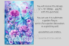 Dragonflies Garden Flag, Fantasy Garden Welcome Flag, f7 Product Image 2