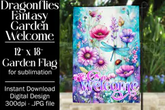 Dragonflies Garden Flag, Fantasy Garden Welcome Flag, f8 Product Image 1